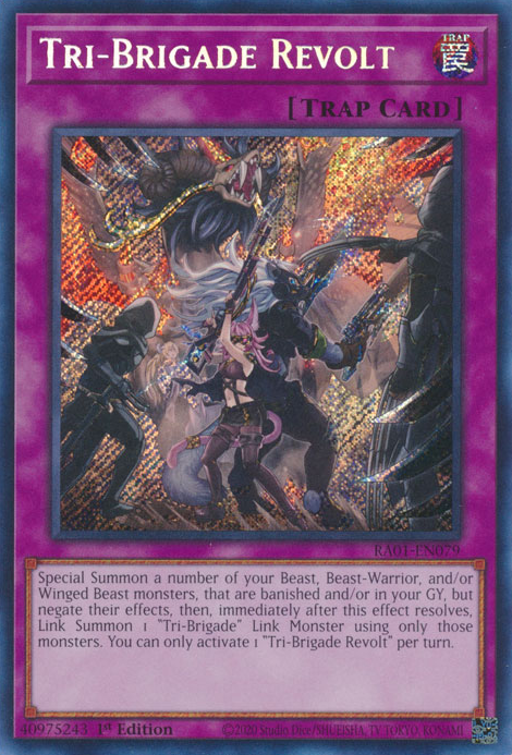 Tri-Brigade Revolt (RA01-EN079) Secret Rare - Near Mint 1st Edition