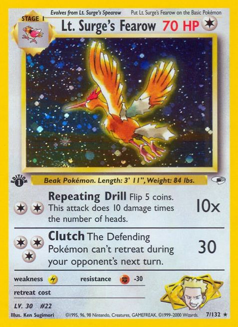 Lt. Surge's Fearow (7/132) Unlimited Light Play