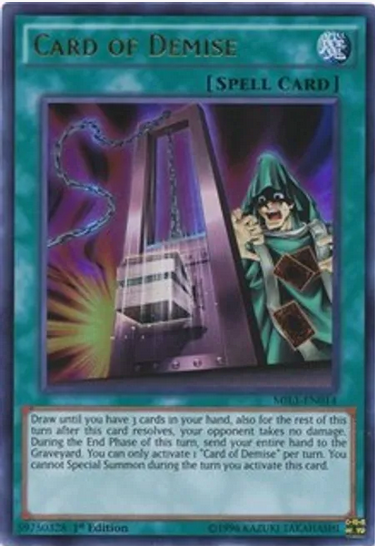 Card of Demise (MIL1-EN014) Ultra Rare - Near Mint 1st Edition