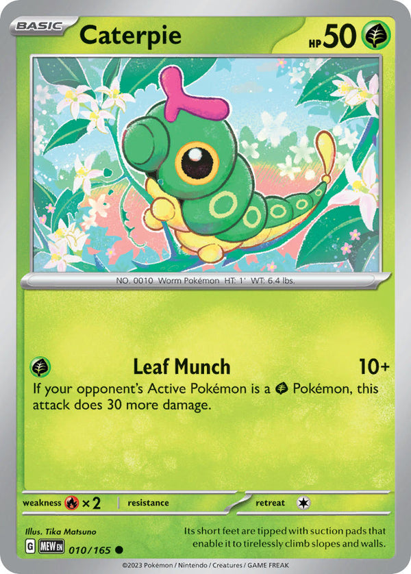 Caterpie - 010/165 (MEW) Common - Near Mint