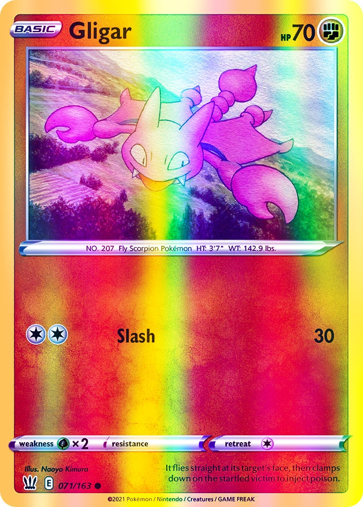 Gligar - 071/163 (SWSH05) Common - Near Mint Reverse Holofoil