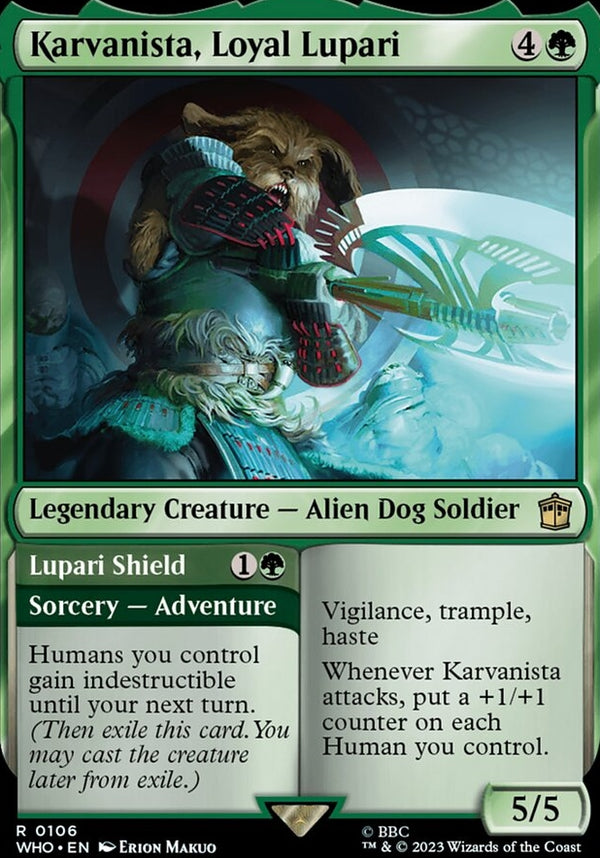 Karvanista, Loyal Lupari // Lupari Shield [#0106 New Cards] (WHO-R)