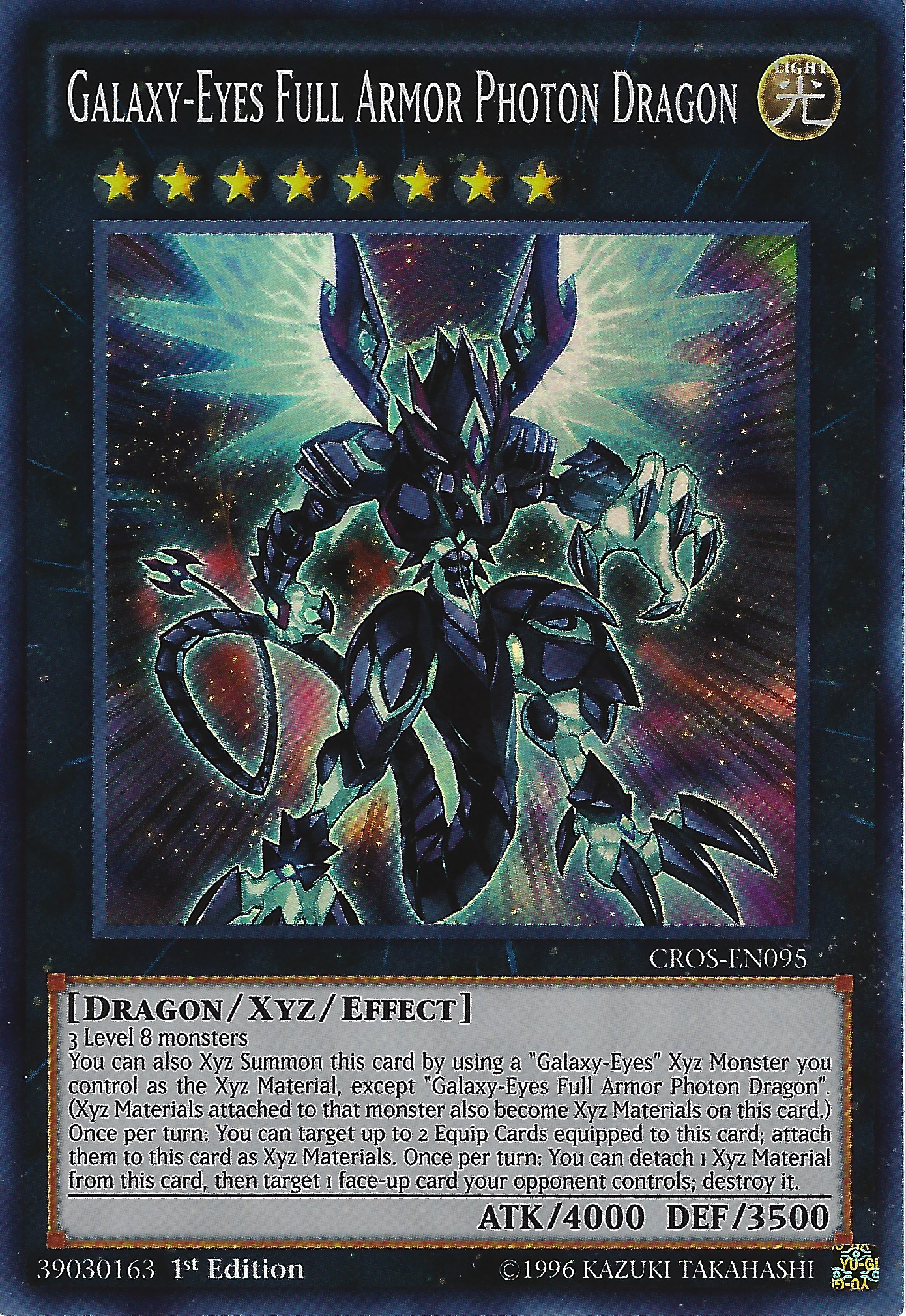 Galaxy-Eyes Full Armor Photon Dragon (CROS-EN095) Super Rare - Near Mint 1st Edition