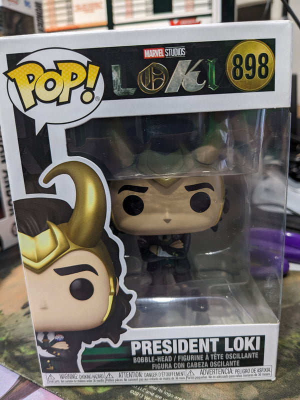 POP Figure: Marvel Loki #0898 - President Loki (BOX DAMAGE)