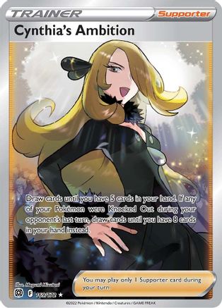 Cynthia's Ambition (Full Art) - 169/172 (SWSH09) Ultra Rare - Near Mint Holofoil