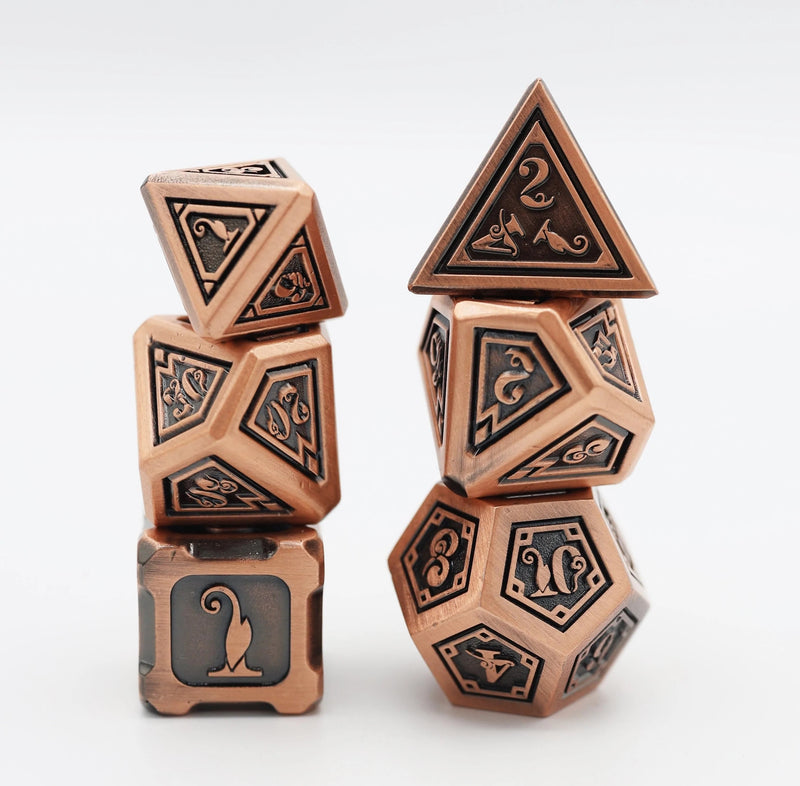 Alchemist Metals Copper RPG Metal Dice Set