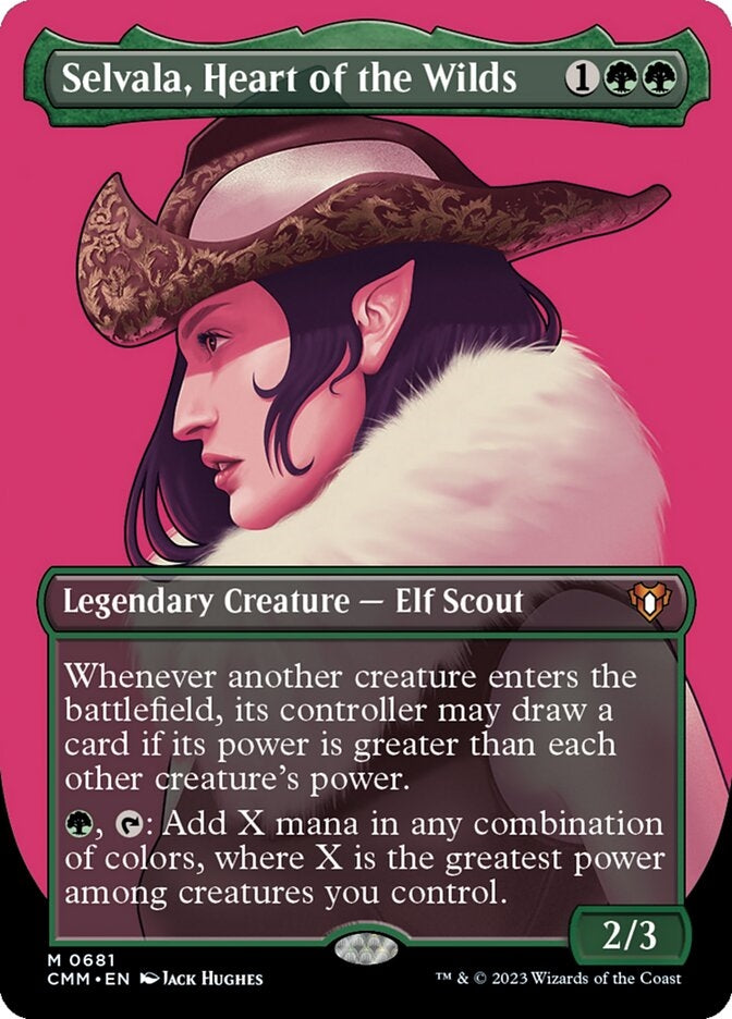 Selvala, Heart of the Wilds [#0681 Borderless Profile] (CMM-M)