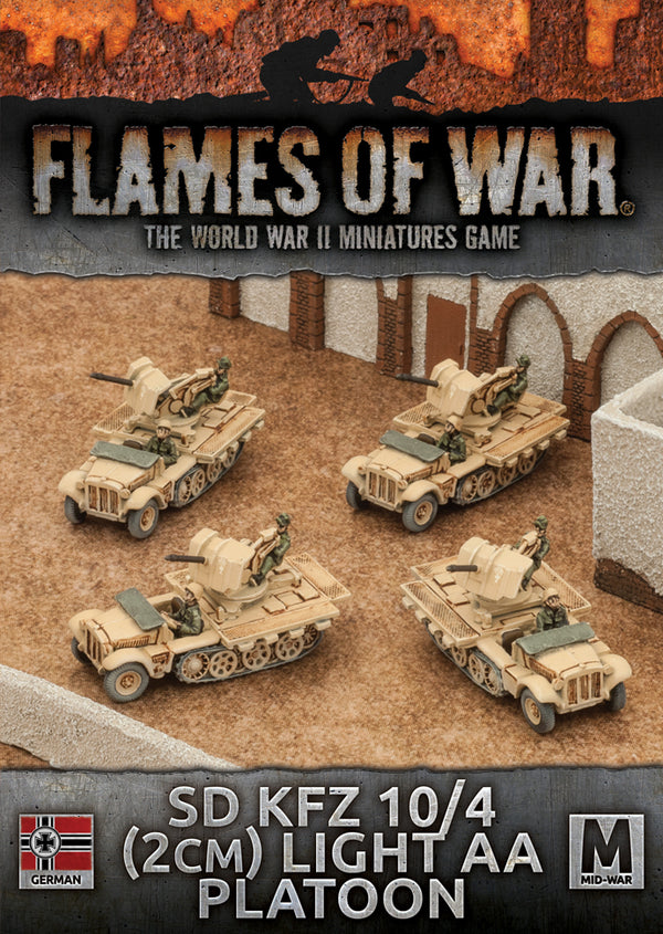 Flames of War: WWII: German (GBX94) - Sd Kfz 10/4 (2cm) Light AA Platoon (Mid)