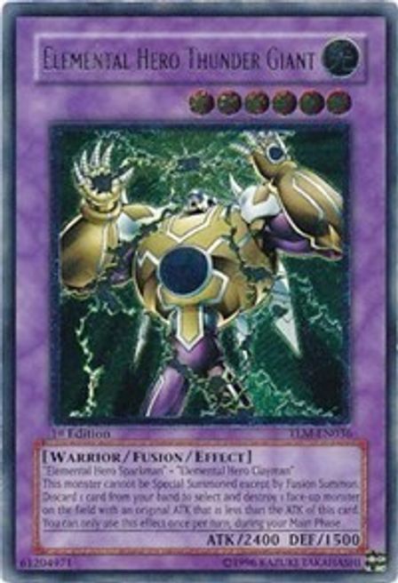 Elemental Hero Thunder Giant (TLM-EN036) Ultimate Rare - Light Play 1st Edition