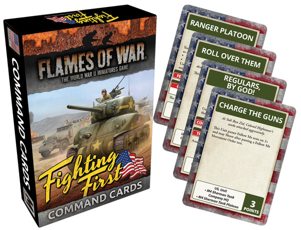 Flames of War: WWII: Command Cards (FW243C) - Fighting First, USA (Mid)