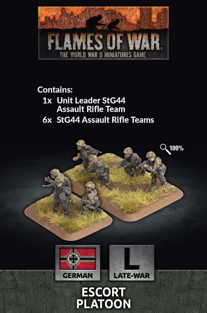 Flames of War: WWII: German (GE788) - Escort Platoon (Plastic) (Late)