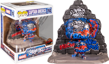 POP Figure Deluxe: Marvel Street Art #0752 - Captain America (GameStop)