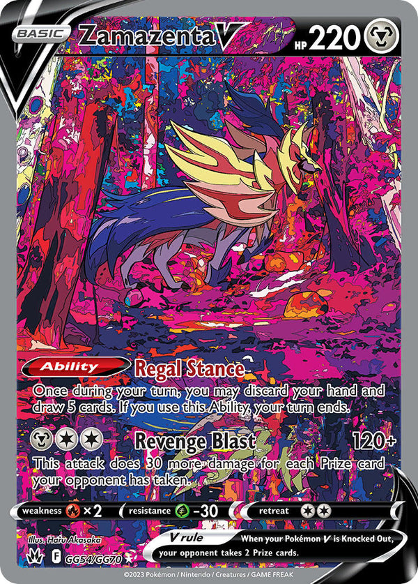 Zamazenta V - GG54/GG70 (CRZ:GG) Ultra Rare -  Near Mint Holofoil