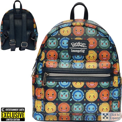 Pokémon Kanto Starter Mini-Backpack - Entertainment Earth Exclusive