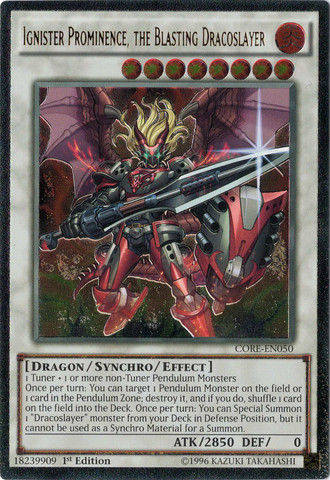 Ignister Prominence, the Blasting Dracoslayer (CORE-EN050) Ultimate Rare - Near Mint 1st Edition