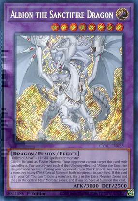 Albion the Sanctifire Dragon (CYAC-EN035) Secret Rare - Near Mint 1st Edition