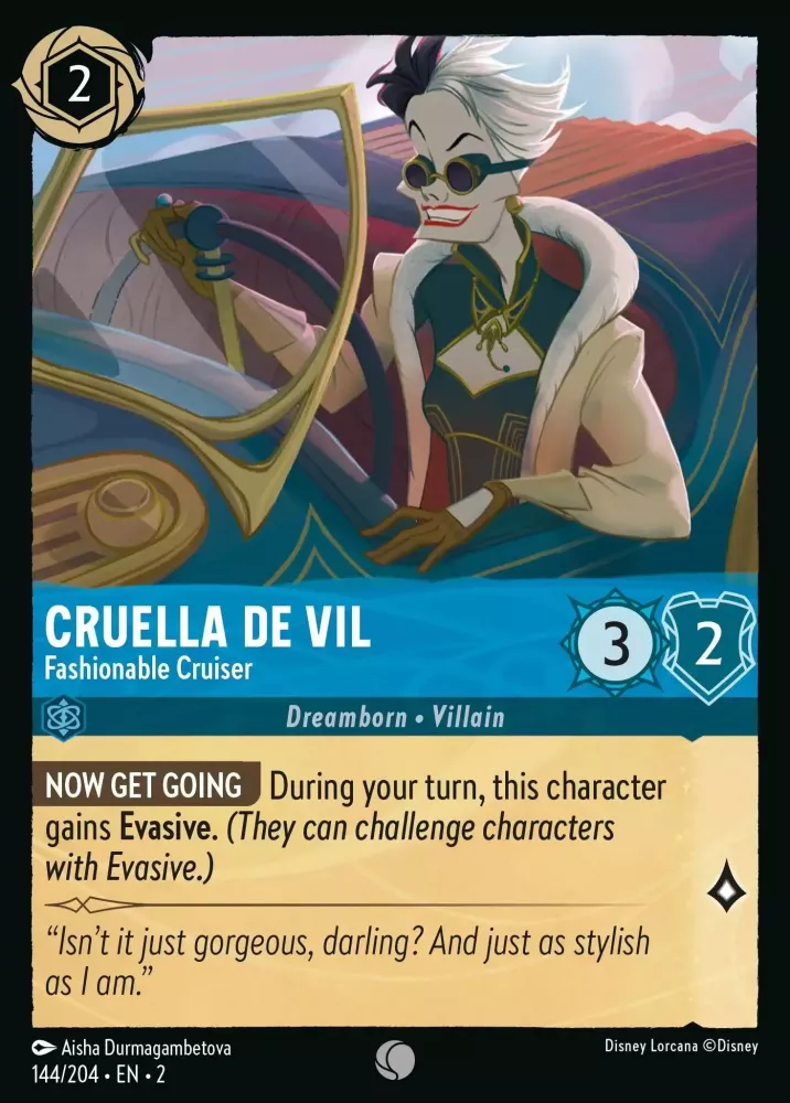 Cruella De Vil - Fashionable Cruiser (Rise of the Floodborn 144/204) Common - Near Mint