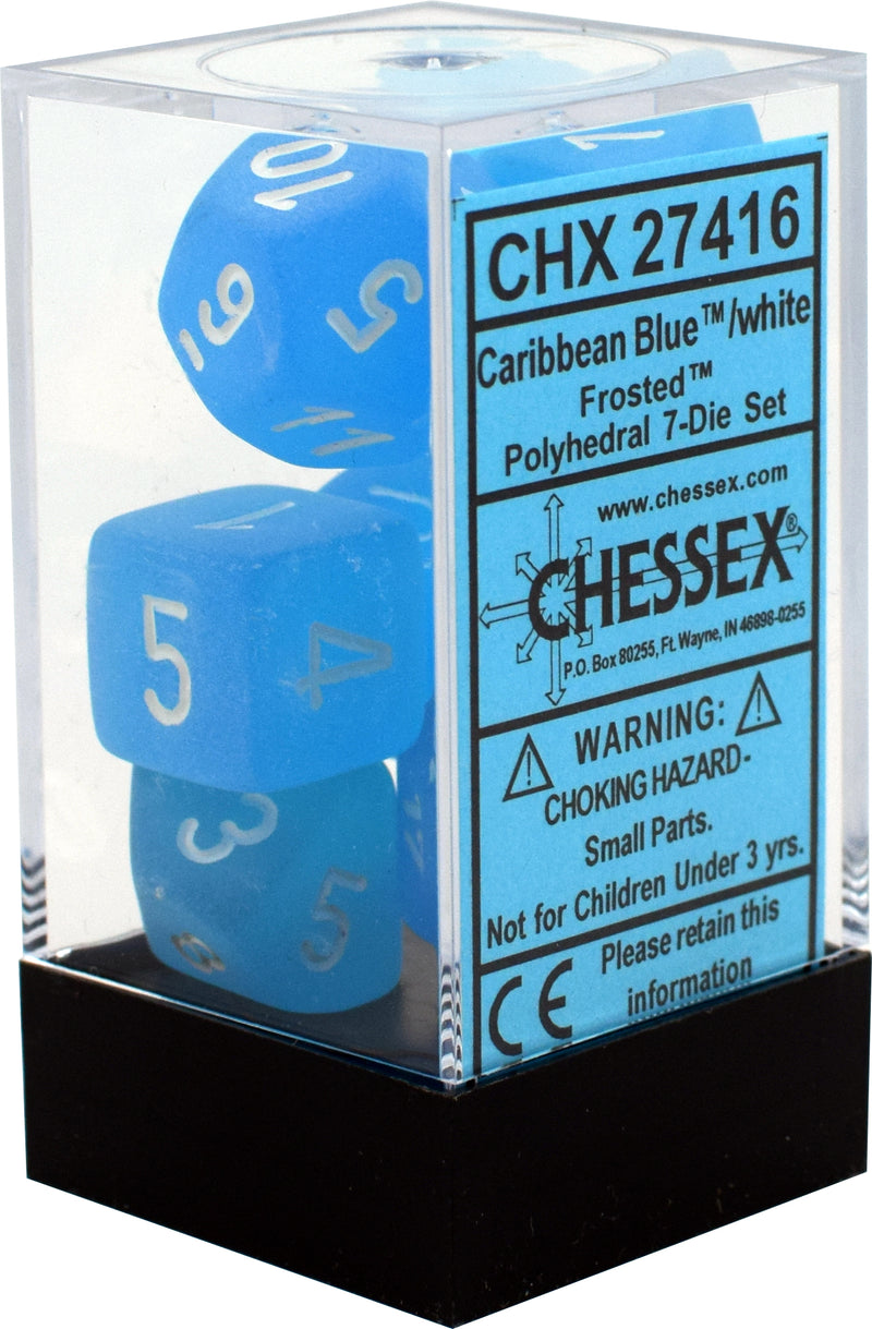 CHX27416: Frosted - Poly Set Caribbean Blue w/white (7)