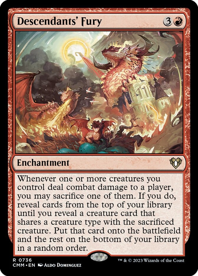 Descendants' Fury [#0736 New Commander Cards] (CMM-R)