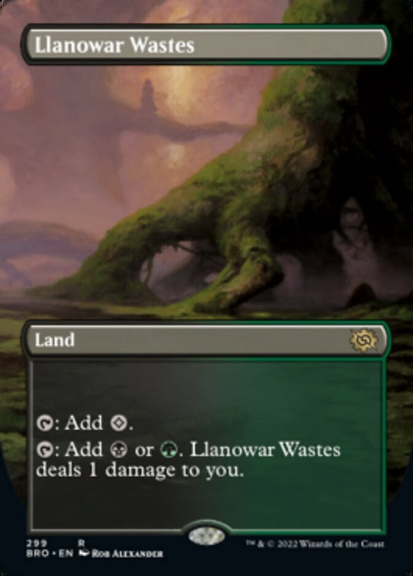 Llanowar Wastes [#299 Arternate-Art Borderless] (BRO-R)