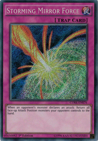 Storming Mirror Force (CORE-EN076) Secret Rare - Near Mint 1st Edition