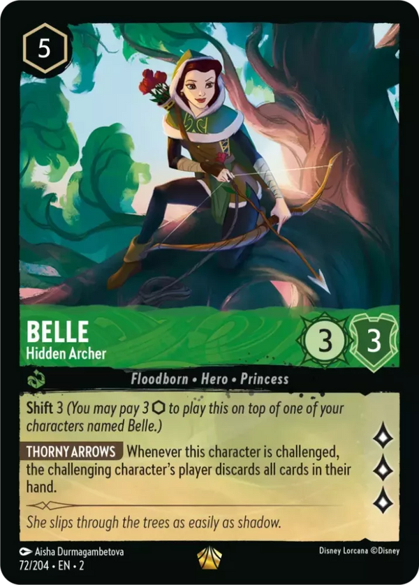 Belle - Hidden Archer (Rise of the Floodborn 72/204) Legendary - Near Mint