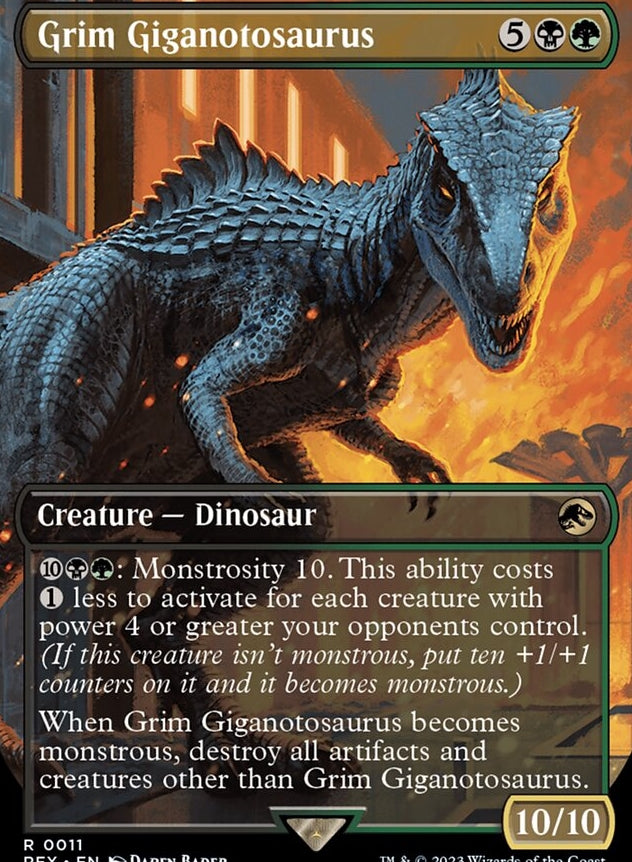 Grim Giganotosaurus [#0011 Borderless] (REX-R)