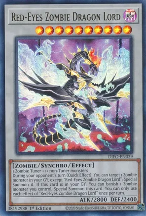 Red-Eyes Zombie Dragon Lord (DIFO-EN039) 1st Edition