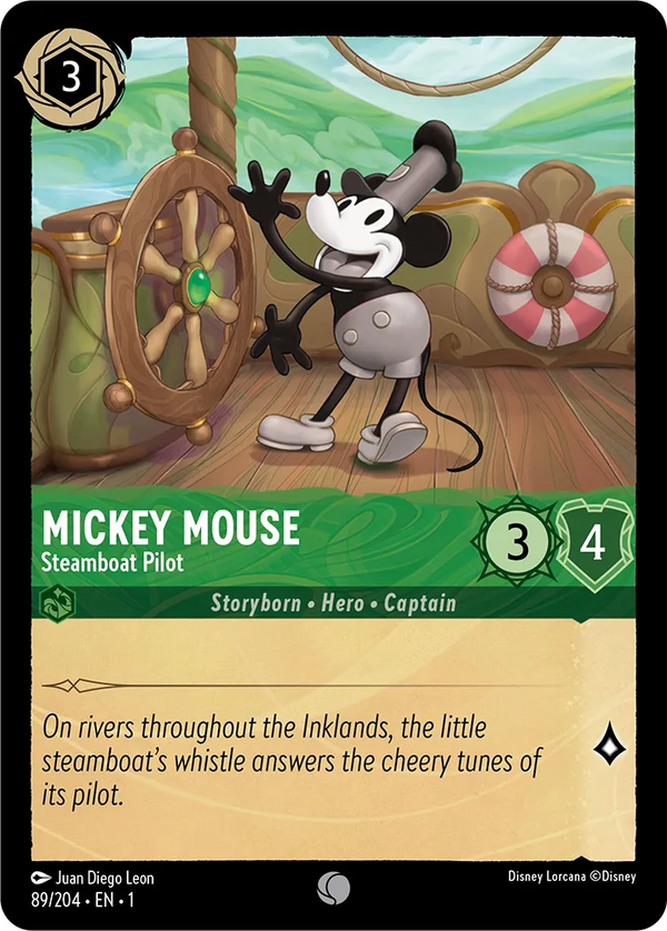 Mickey Mouse - Steamboat Pilot (The First Chapter 89/204) Common - Near Mint