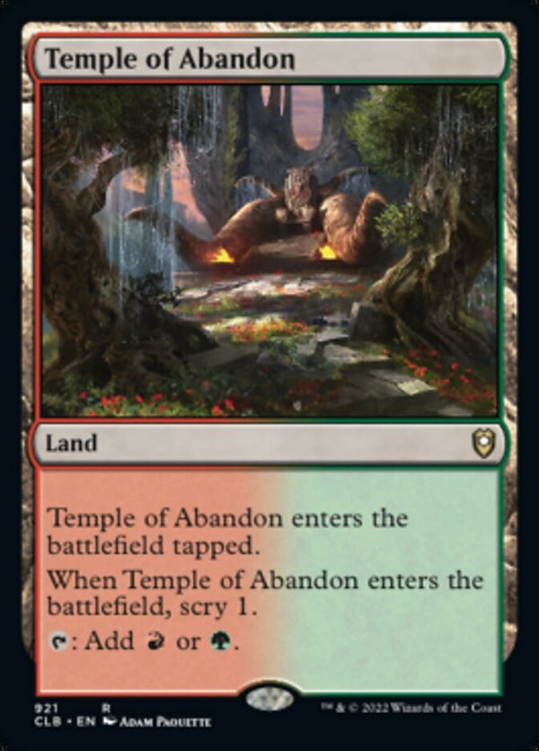 Temple of Abandon [#921 Commander Decks] (CLB-R)