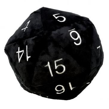 Ultra-PRO: Jumbo D20 Plush - Black with Silver