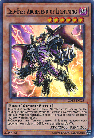 Red-Eyes Archfiend of Lightning (CORE-EN023) Super Rare - Near Mint Unlimited