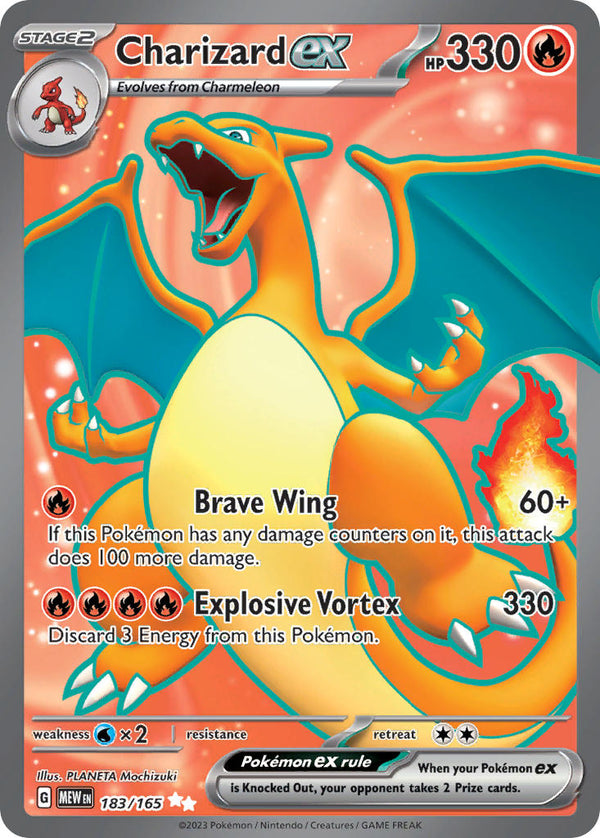 Charizard ex - 183/165 (MEW) Ultra Rare - Near Mint Holofoil