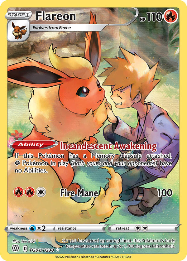 Flareon - TG01/TG30 (SWSH09:TG) Ultra Rare - Near Mint Holofoil