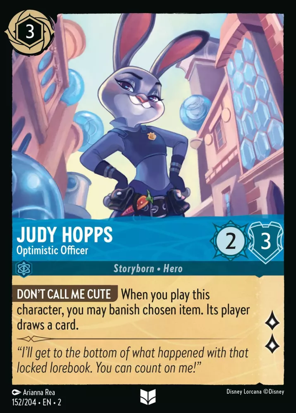 Judy Hopps - Optimistic Officer (Rise of the Floodborn 152/204) Uncommon - Near Mint