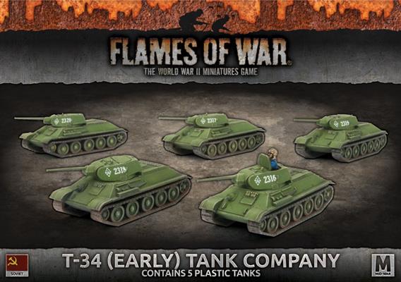 Flames of War: WWII: Soviet (SBX39) - T-34 (Early) Tank Company (Plastic) (Early)