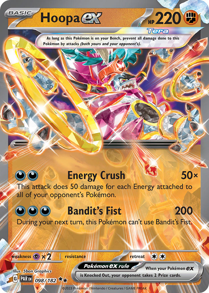 Hoopa ex - 098/182 (PAR) Double Rare - Near Mint Holofoil