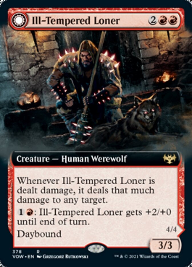 Ill-Tempered Loner // Howlpack Avenger [#378 Extended Art] (VOW-R)