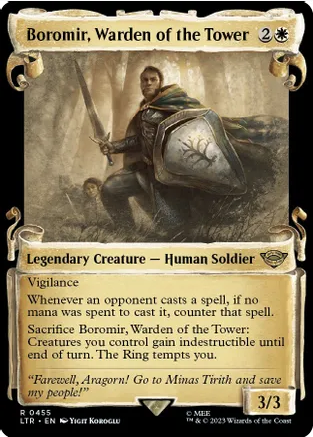 Boromir, Warden of the Tower [#0455 Showcase Scrolls] (LTR-R)