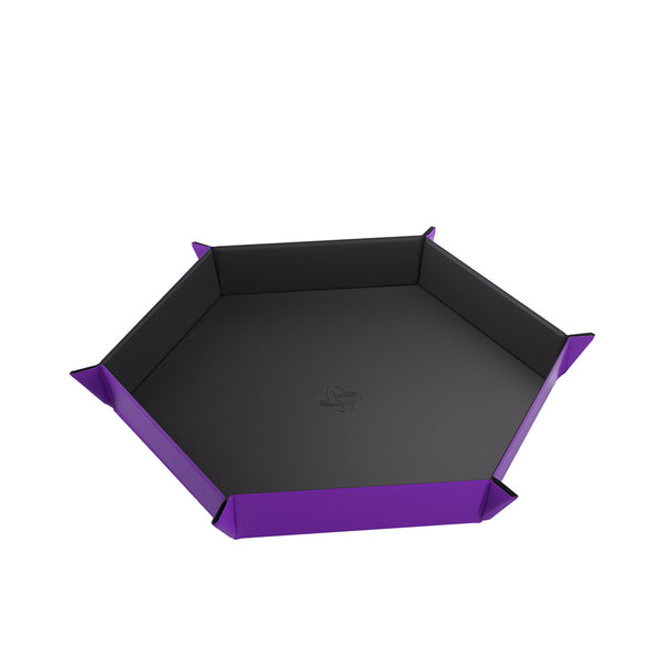 GameGenic: Magnetic Dice Tray - Hexagonal: Black & Purple