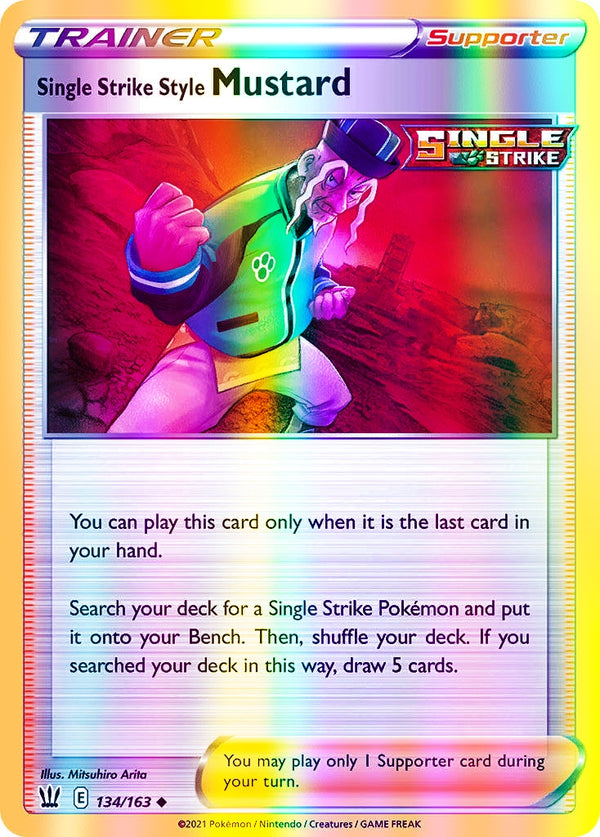 Single Strike Style Mustard - 134/163 (SWSH05) Uncommon - Near Mint Reverse Holofoil