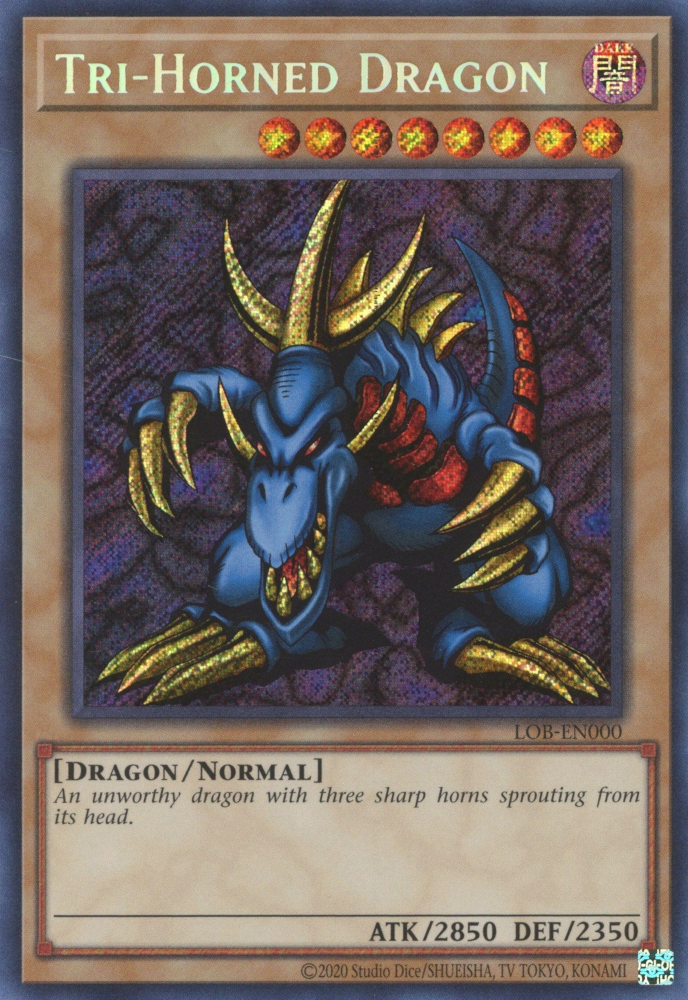 Tri-Horned Dragon (LOB-EN000 (c) 2020 25th Anniversary) Secret Rare - Near Mint Unlimited