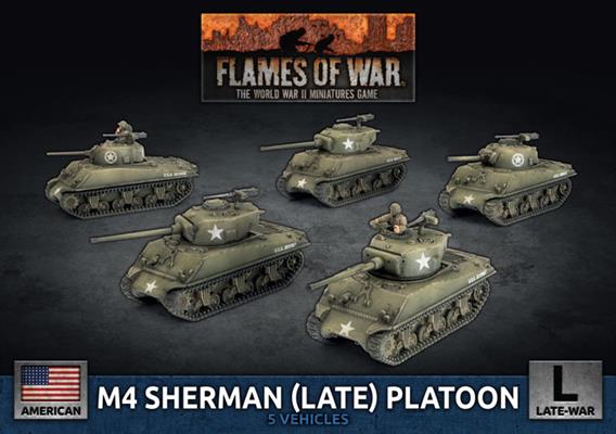 Flames of War: WWII: USA (UBX88) - M4 Sherman (Late 75mm) (Plastic)