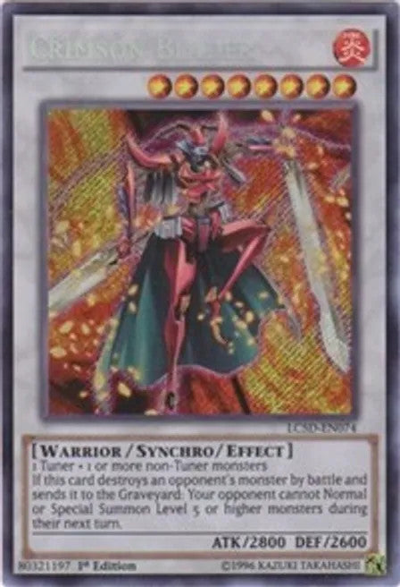 Crimson Blader (LC5D-EN074) Secret Rare - 1st Edition Near Mint