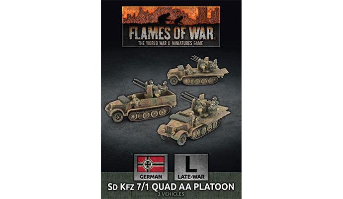 Flames of War: WWII: German (GBX159) - SdKfz 7/1 Quad AA Platoon (10/19/19)