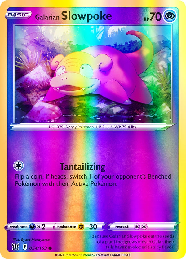 Galarian Slowpoke - 054/163 (SWSH05) Common - Near Mint Reverse Holofoil