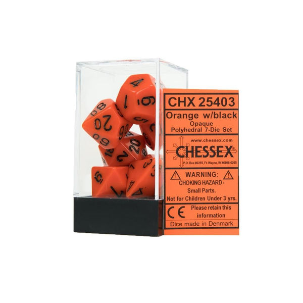 CHX25403: Opaque - Poly Set Orange w/black (7)
