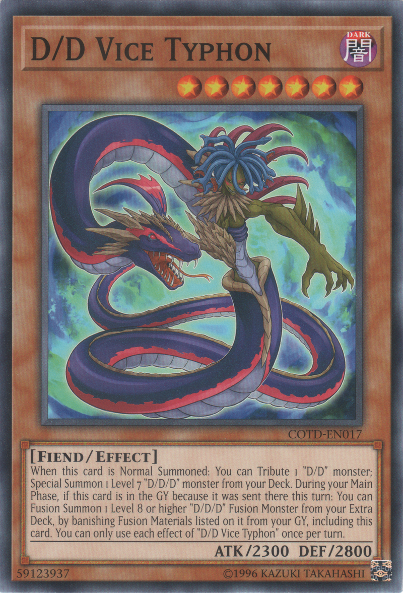 D/D Vice Typhon (COTD-EN017) Near Mint Unlimited - Common