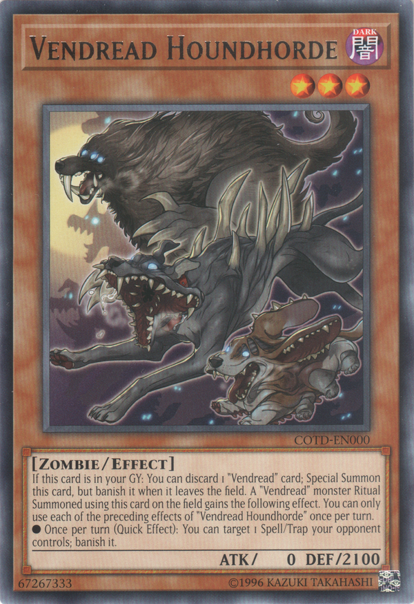 Vendread Houndhorde (COTD-EN000) Near Mint Unlimited - Rare