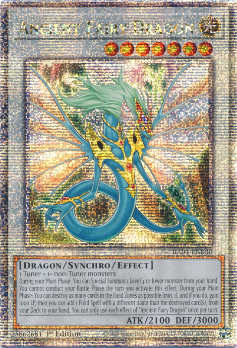 Ancient Fairy Dragon (RA01-EN030) Quarter Century Secret Rare - Near Mint 1st Edition